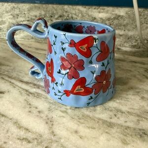 Anthropologie Heart Mug